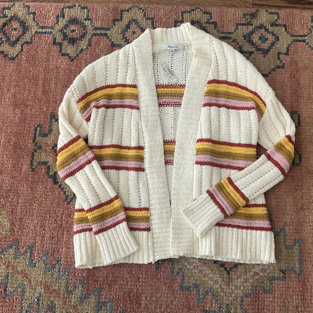 Women’s Madewell chenille open cardigan, size XS